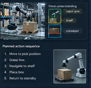 Robot arm executing a planned manipulation task